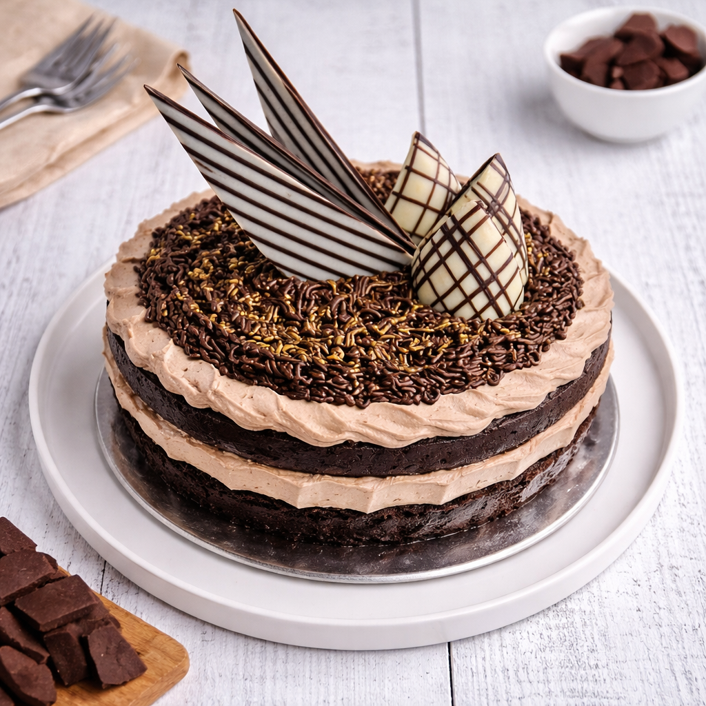 Brown Cream Creation Cake